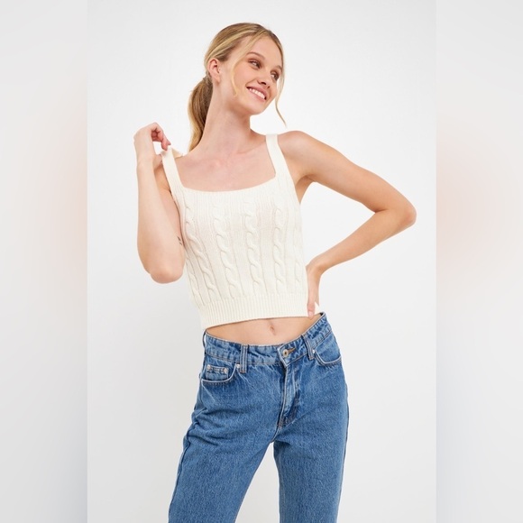 525 America X Revolve Cable Knit Cropped Tank Top - Picture 10 of 14